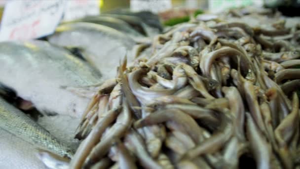 Pike Place mercado de peixe mercado ao ar livre, Seattle, EUA — Vídeo de Stock