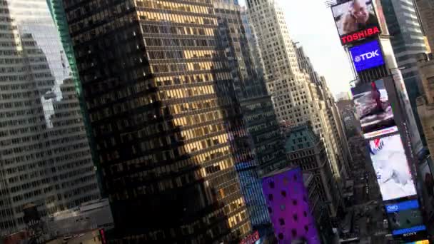 Таймс-сквер, Манхэттен, Нью-Йорк, США, Таймс-сквер — стоковое видео