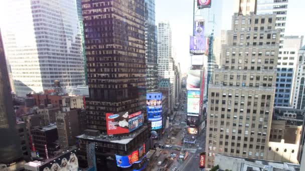Times Square, Manhattan, Nova Iorque, EUA, Time lapse — Vídeo de Stock