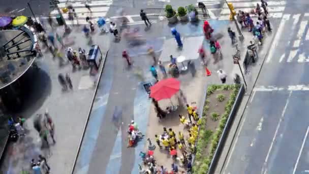 Times Square, Manhattan, Nova Iorque, EUA, Time lapse — Vídeo de Stock