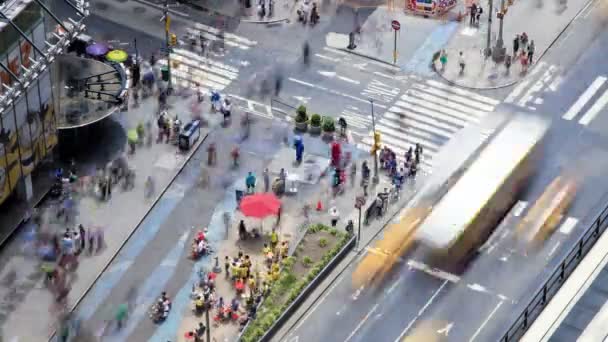 Times Square, Manhattan, Nueva York, Estados Unidos, Time lapse — Vídeos de Stock
