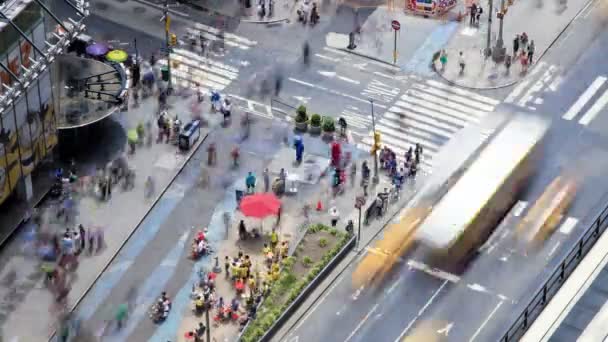 Times Square, Manhattan, Nova Iorque, EUA, Time lapse — Vídeo de Stock