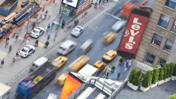 Times Square, Manhattan, Nova Iorque, EUA, Time lapse — Vídeo de Stock