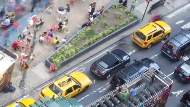 Times Square, Manhattan, Nueva York, Estados Unidos, Time lapse — Vídeo de stock