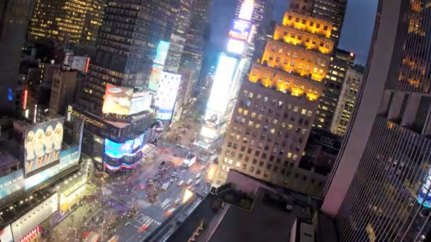 Times Square, Manhattan, Nueva York, Estados Unidos, Time lapse — Vídeo de stock