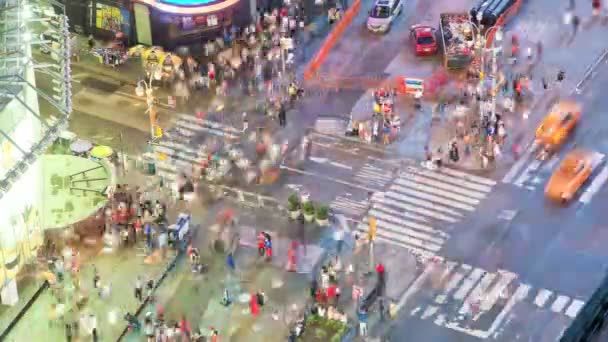 Times Square, Manhattan, New York, États-Unis, Time lapse — Video