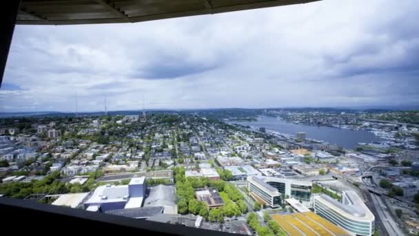 Seattle from Observation Tower — Stock Video