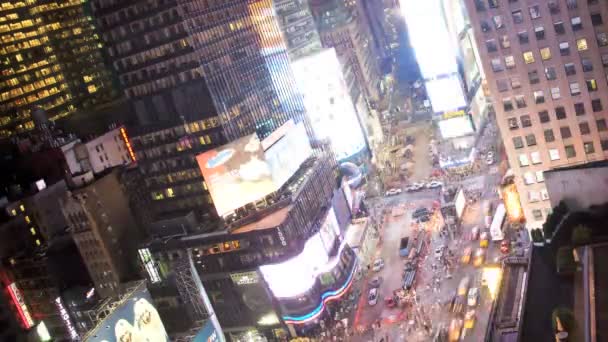 Times square, manhattan, new york, usa, time-lapse — Stockvideo