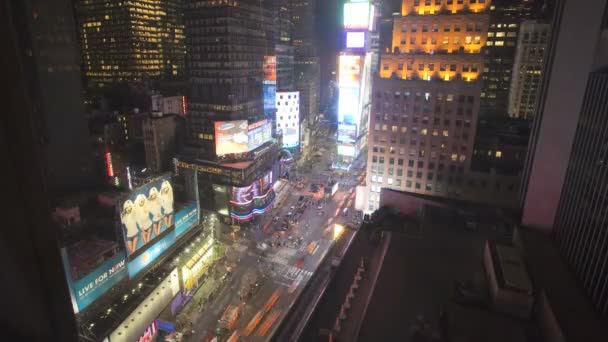 Times Square, Manhattan, Nueva York, Estados Unidos, Time lapse — Vídeo de stock