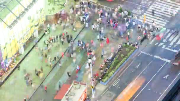 Times Square, Manhattan, Nueva York, Estados Unidos, Time lapse — Vídeo de stock