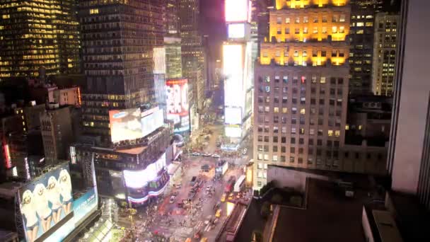 Times Square, Manhattan, Nova Iorque, EUA, Time lapse — Vídeo de Stock