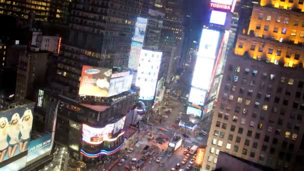 Times Square, Manhattan, Nova Iorque, EUA, Time lapse — Vídeo de Stock