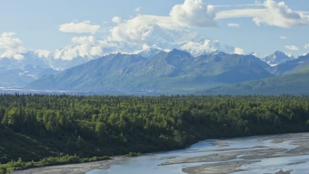 Mt mckinley, denali state park, alaska, usa, lasso di tempo — Video Stock