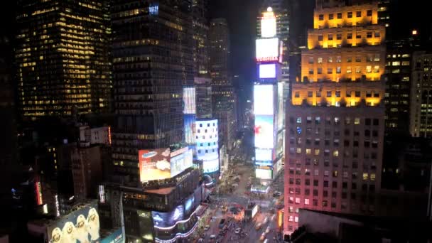 Times Square, Manhattan, Nueva York, Estados Unidos, Time lapse — Vídeos de Stock