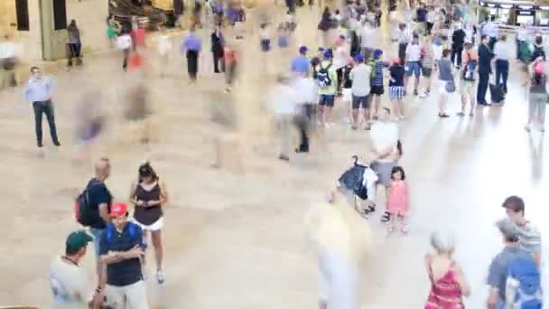 Grand central terminal spoor reizen usa, time-lapse — Stockvideo