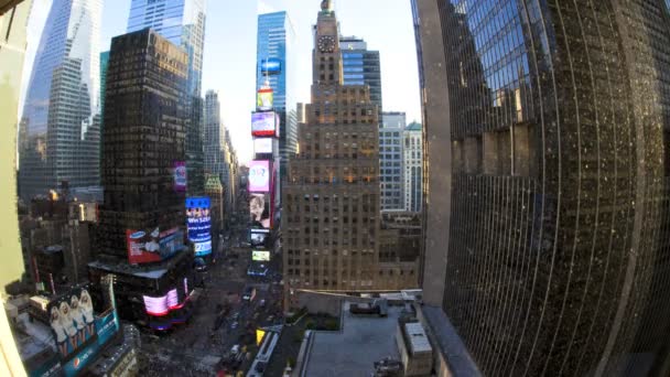 Times square, manhattan, new york, Stany Zjednoczone Ameryki, upływ czasu — Wideo stockowe