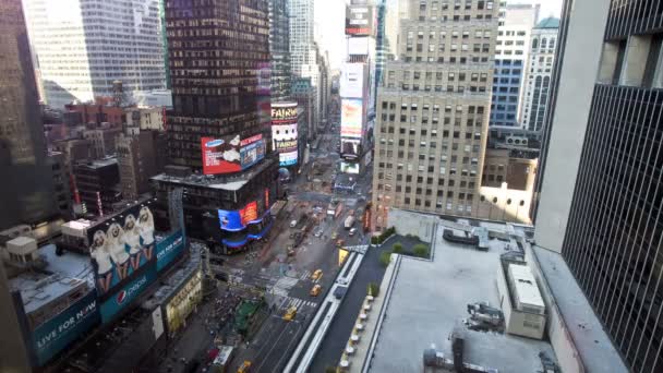 Times Square, Manhattan, New York, Amerika Serikat, Time lapse — Stok Video