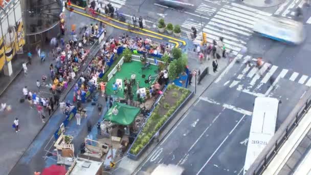 Times square, manhattan, new york, Stany Zjednoczone Ameryki, upływ czasu — Wideo stockowe