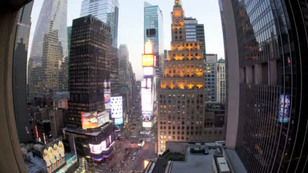 Times Square, Manhattan, Nova Iorque, EUA, Time lapse — Vídeo de Stock