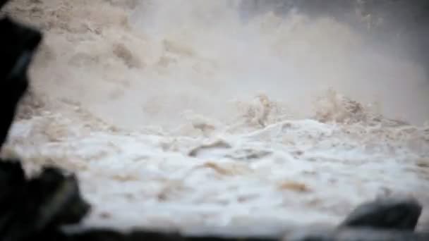 洪水水肿胀的河美国 — 图库视频影像