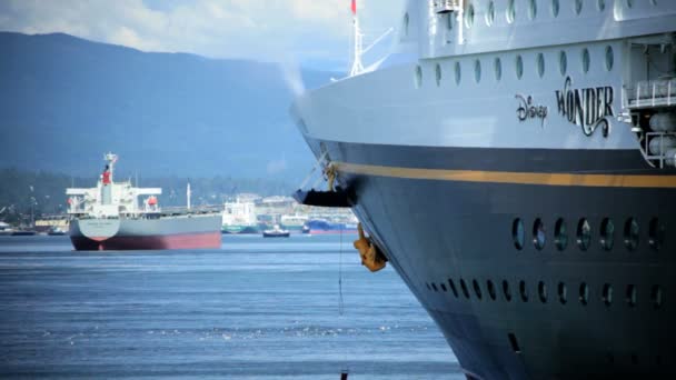 Канада місце круїзу корабель термінал, Ванкувер — стокове відео