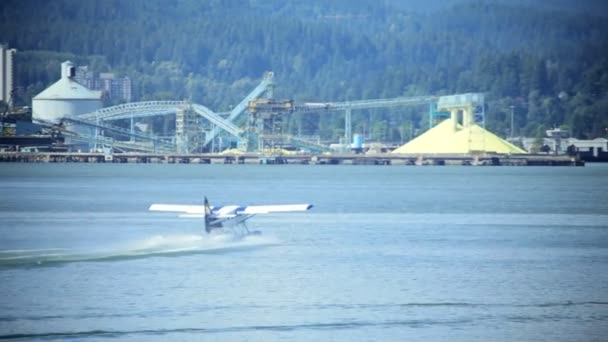 Аэропорт Уотер, гавань Ванкувера, Канада — стоковое видео