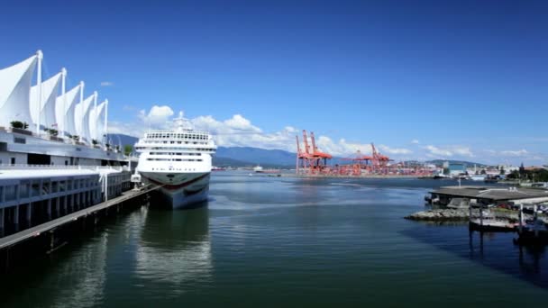 Canada Place terminal de cruceros, Vancouver — Vídeo de stock