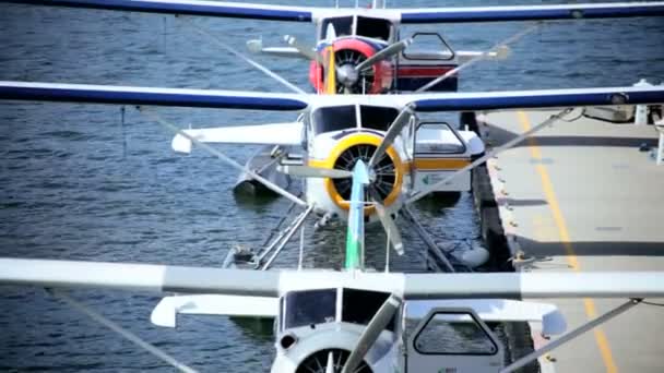 水上飞机 burrard 入口水机场温哥华 — 图库视频影像