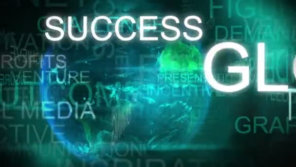 3D motion graphic text animation of business success — Stock Video