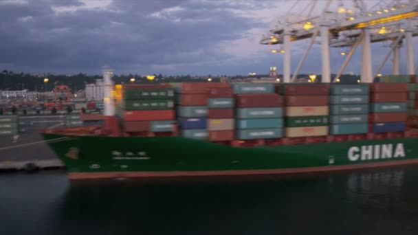 Vista aerea Container ship Harbor Island Container Port Seattle, Stati Uniti — Video Stock