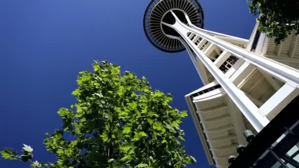 Uzay iğnesi ve Gözlemevi, seattle, ABD — Stok video