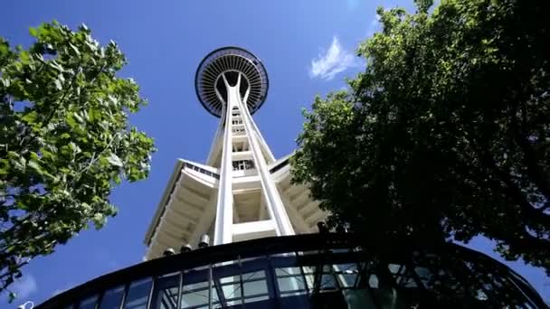 Space Needle and Observatory, Seattle, USA — Stock Video