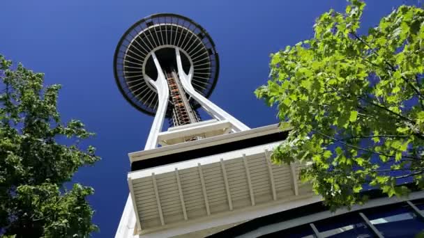 Space Needle Gözlemevi, Seattle ABD — Stok video