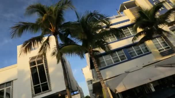 Отели и кондоминиумы Ocean Drive — стоковое видео