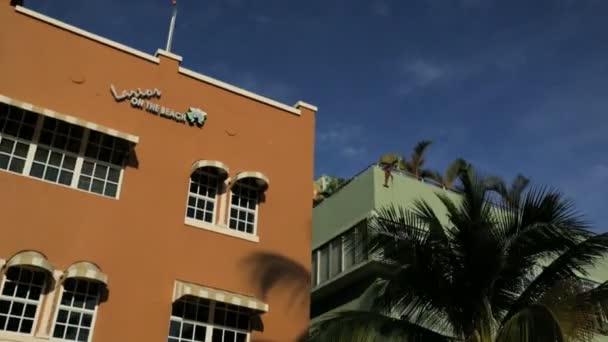 Ocean Drive Hotels und Eigentumswohnungen — Stockvideo