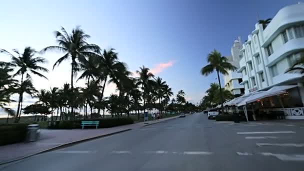 Conducir en Ocean Drive — Vídeo de stock