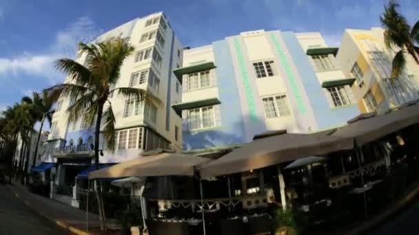 Ocean Drive Hotels und Eigentumswohnungen — Stockvideo