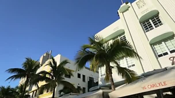 Ocean Drive hotels and condominiums — Stock Video