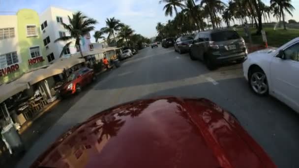 Ocean Drive Hotels und Eigentumswohnungen — Stockvideo