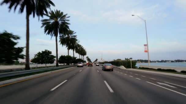 Rijden in het verkeer — Stockvideo