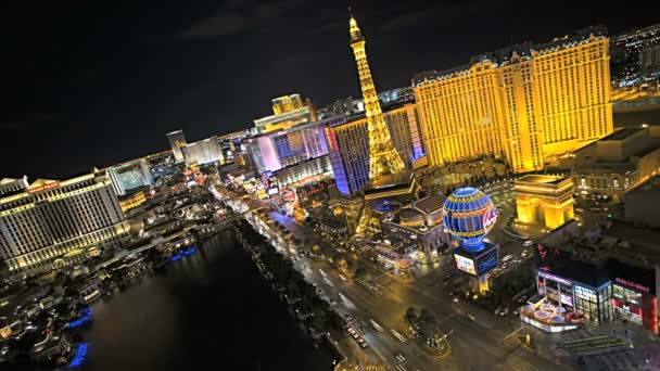 Paris hotel i eiffel wieża — Wideo stockowe