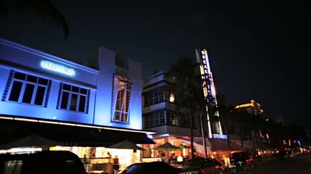 Conduite de nuit sur Ocean Drive — Video