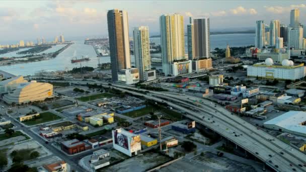 Miami, florida havadan görünümü — Stok video