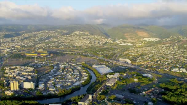 Pearl City and suburbs nr Honolulu — Stock Video