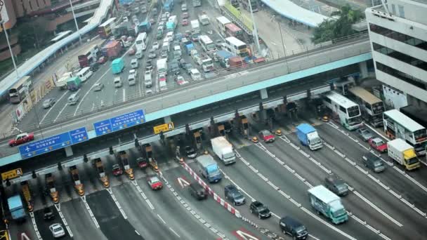 Tráfico por carretera en Hong Kong — Vídeo de stock