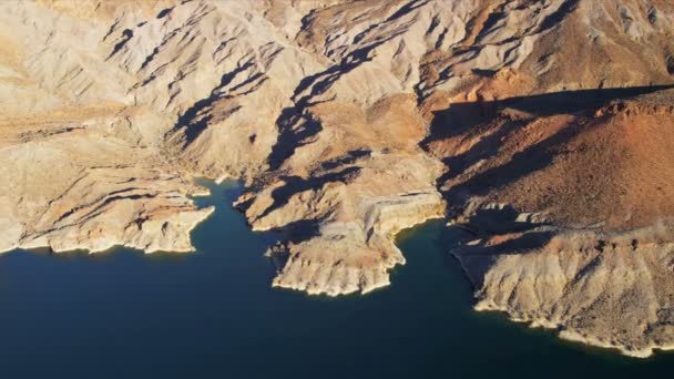 Aerial view Colorado River near  Las Vegas — Stock Video