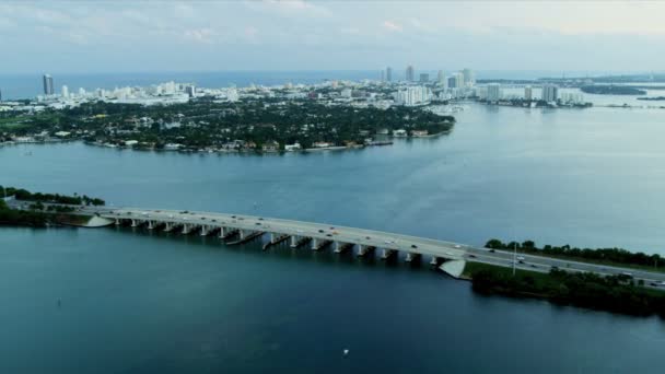 Vue aérienne de Miami, Floride — Video