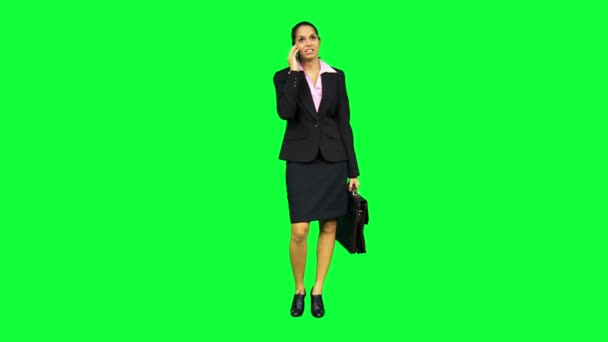 Female business advisor using smartphone — Stock Video