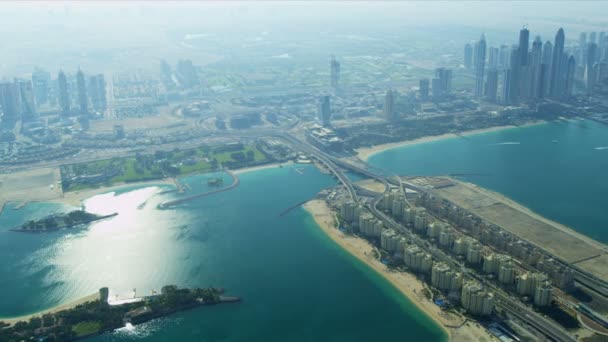 Αεροφωτογραφία του μέσα πόλης Ντουμπάι — Αρχείο Βίντεο