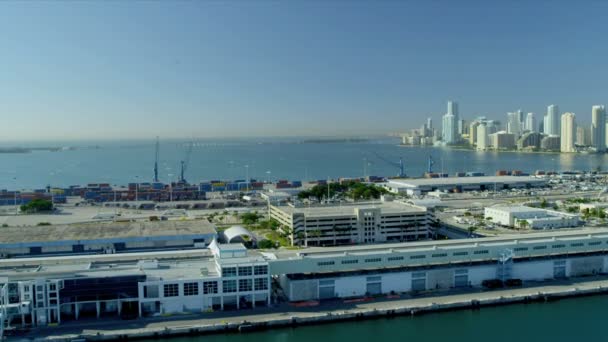 Cruise Ship Terminal Miami City — Stockvideo